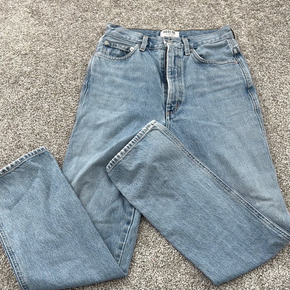 Agolde Blue Straight Jeans Classic Style